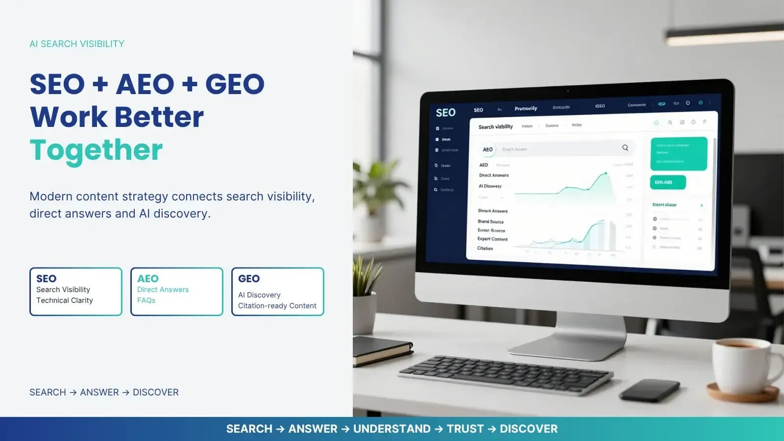 Illustration: They Understand SEO, AEO, and GEO as an Integrated System